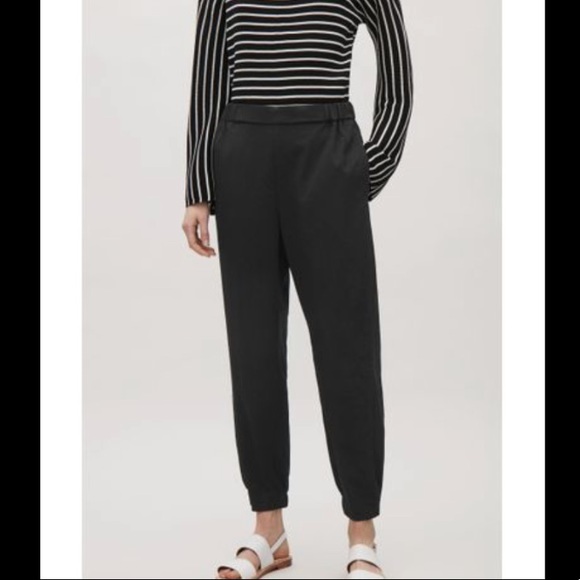 COS Pants - COS Black Elastic Waist Trousers